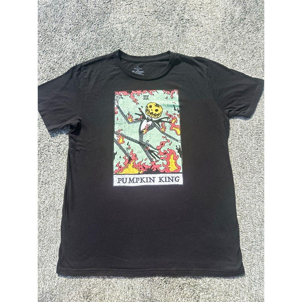 Disney Nightmare Before Christmas Jack Skellington Pumpkin King T Shirt Large